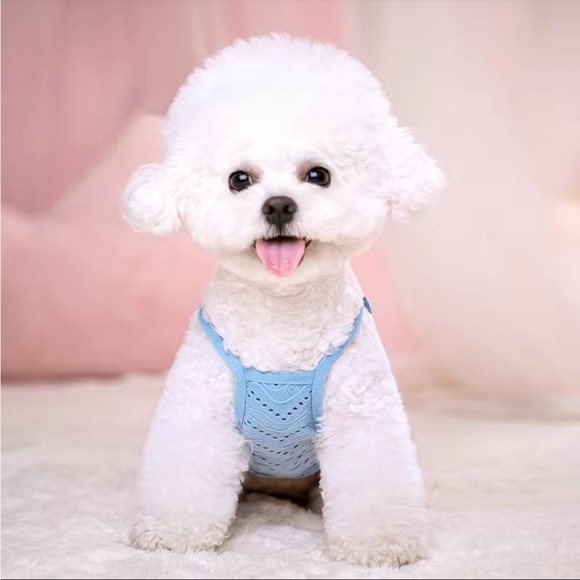 SOLD❌ Spring Summer Puppy Cat Clothes Simple Sling Thin Breathable Mesh Pet Tank - Picture 4 of 10